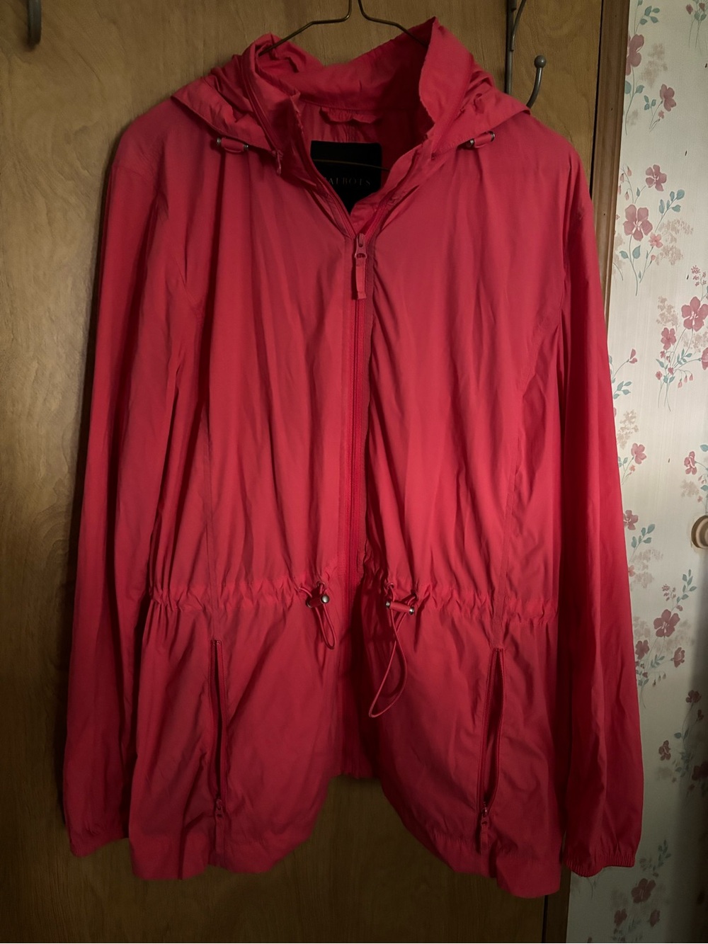 Lightweight Women's Hooded Anorak Jacket - salmon